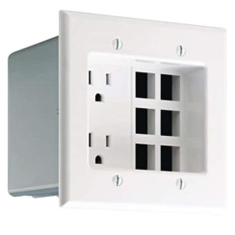 recessed outlet box metal|2 gang recessed receptacle outlet.